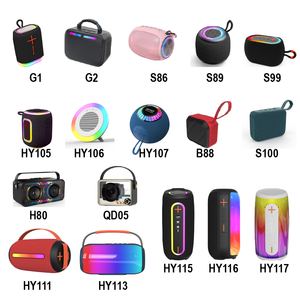 ミニホームシアタースピーカーマイク付きポータブルワイヤレスオーディオカラオケカスタマイズパターン屋外パーティーRGBメモリーカード - Product Image 4