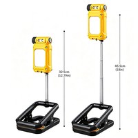 Lampe de travail télescopique rechargeable à LED avec batterie remplaçable, clip magnétique rotatif à 360°, lampe de réparation