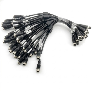 Kabel Sambungan GX12 Aviation Plug Y Splitter 1-ke-2 Arah Overmolded Joint 4P IP65 Konektor Daya PV Surya - Product Image 4