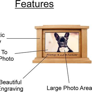 Pet Cremation <b>Urn</b> Wooden Rectangle Pine 4.3x6.5x4.6 Inches Durable Pet Memorial for <b>Cat</b> and Dog - Product Image 3