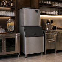 Machine à glace 400lbs/180kg, production rapide et continue de glace, stockage isotherme, pour supermarché, hôtel, prix direct usine, CE