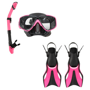 Ensemble masque et palmes de plongée, palmes réglables pour enfants, taille M, système de respiration entièrement sec - Product Image 1