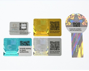 Autocollant holographique rond en PET, impression numérique UV, étiquette anti-contrefaçon personnalisable - Product Image 4