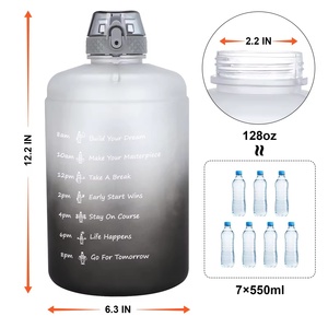 Custom New Style 128 Oz Promotional <b>Plastic</b> Gym Water Bottle <b>Bucket</b> <b>Large</b> Capacity Sport Water Bottle - Product Image 3