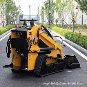 Mini-chargeuse compacte sur chenilles de type crawler, jaune, multifonction - Product Image 4