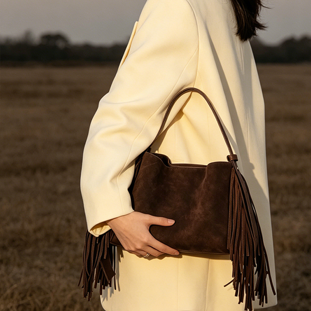 Fashion Genuine Leather Saddle Hobo Bag Women Brown Shoulder Crossbody Purse Soft Grain Daily Commuting OEM /ODM