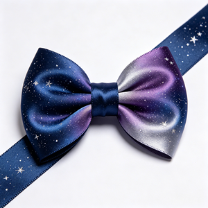 Lazo de Raso Elegante con Degradado de Nebulosa y Galaxia, Lazo Personalizado al por Mayor para Cajas de Regalo, Ropa, Decoración de Bodas y Peinados - Product Image 5