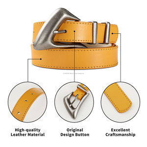 Cinturones de piel de vaca auténtica informales para mujer, OEM personalizados, aleación para hebilla, fábrica al por mayor del sudeste asiático, fabricante de Camboya - Product Image 3