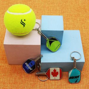 Rueda de raqueta de bádminton para niños, llaveros 3D de gimnasio de negocios DIY, llavero de paleta de pickleball de fibra de carbono personalizado de CHAVEIRO <span class=keywords><strong>Wilson</strong></span> squash - Product Image 3