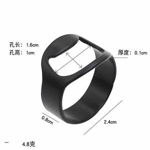 Abridor de Botellas de Anillo de Acero Inoxidable, Abridor de Botellas de Cerveza con Forma de Dedo, Colorido para Fiestas, Suministros para Regalos (Negro, Plateado, Rojo, Amarillo, Azul) - Product Image 5