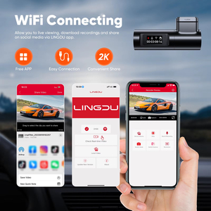 Lingdu D100 <span class=keywords><strong>GPS</strong></span> <span class=keywords><strong>Wifi</strong></span> En điều khiển bằng giọng nói siêu tụ điện Loại C Cổng xe hộp đen - Product Image 4