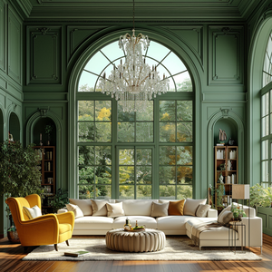 Ventana arqueada Beigeman con diseño de parrilla, ventanas de vidrio con rejas, ventana de arco de aluminio con rotura de puente térmico de doble acristalamiento francés - Product Image 4