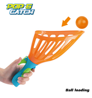 Ensemble de jeu de balle Aojie Pop-Pass-Catch avec 2 lanceurs et 6 balles, utilisation en extérieur/intérieur, pour les enfants de 2 à 14 ans et plus, certifié sécurité