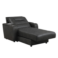 Canapé-lit électrique modulaire télescopique multifonctionnel en cuir véritable, fauteuil de salon moderne et polyvalent