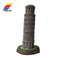 Modèle de bâtiment Cadeau Fait Résine OEM Personnalisé Creative Miniature Cottage Maison 3D Europe RICHE Peint Village Modèle 2017 6*5*9.5cm