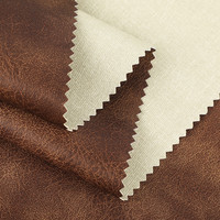 Vente en gros Cuir synthétique PU souple imprimé 50% coton 50% Tissu PU Spécial Faux cuir végétalien personnalisé pour sac à main