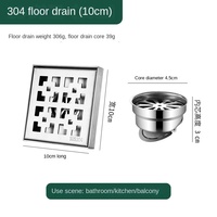 Drain de sol extérieur en acier inoxydable, design moderne et simple, pour balcon, grand garage