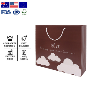 Wholesale <b>Biodegradable</b> Eco-Friendly High Quality Custom Print Kraft Paper Bags with Handles for Clothing <b>Packaging</b> - Product Image 1