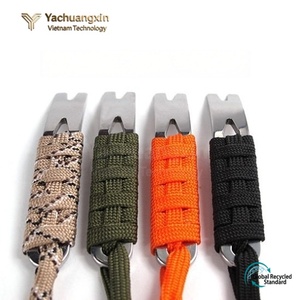 Outil multifonction en acier inoxydable avec poignée en paracorde, outil de survie en plein air, porte-clés, équipement de camping et de randonnée, utilisation en toutes saisons - Product Image 3