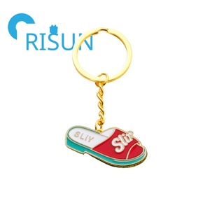 Personnalisé 3D métal émail talons hauts pantoufles porte-clés porte-clés porte-clés personnalisés talons hauts pantoufles chaussure porte-clés - Product Image 4