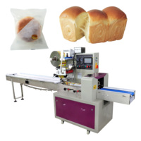 Máquina de Envasado Horizontal con Sistema de Alimentación de Película Superior para Tostadas, Panes, Pasteles, Productos de Panadería y Alimentos Frescos