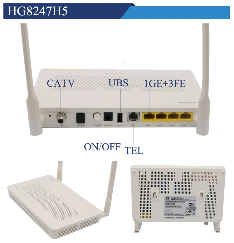 HUAWEI HG8247H5 com dispositivo GPON EPON XPON ONU Ontário do terminal de rede FTTH de CATV