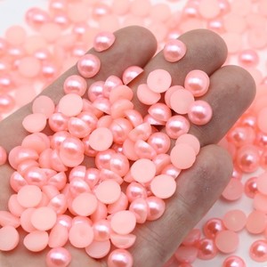 Wholesale Shiny Unique ABS Craft Half Pearl Flatback <strong>Beads</strong> for Jewellery Making - Product Image 3