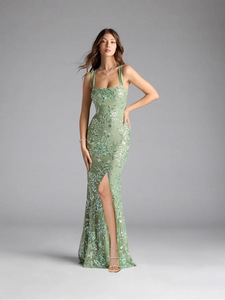 Nouvelle robe européenne et américaine très vendue pour le printemps et l'été, tendance et sexy, dos ouvert, fente haute, robe élégante - Product Image 3