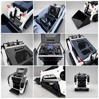 Mini-chargeuse compacte pour travaux agricoles et aménagement paysager, disponible en versions sur roues et sur chenilles pour différents types de terrains