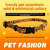 Collier anti-perte imprimé en usine pour chat et chien, en tissu monocouche, pour toutes les saisons