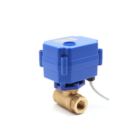 Vanne à boisseau sphérique motorisée mini CWX-15N, vanne à boisseau sphérique électrique 2 voies en laiton avec actionneur 12V 24V 220V, vanne de régulation de débit d'eau filetée