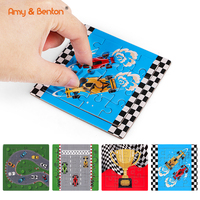 Puzzles en vrac OEM sur le thème des voitures de course, jouets en papier, cadeaux de fête pour tout-petits, jouets éducatifs pour l'apprentissage des enfants