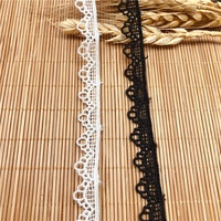 Accessoires pour vêtements, dentelle de broderie de code à barres en fil fin en polyester, dentelle de code à barres latérale, dentelle soluble dans l'eau