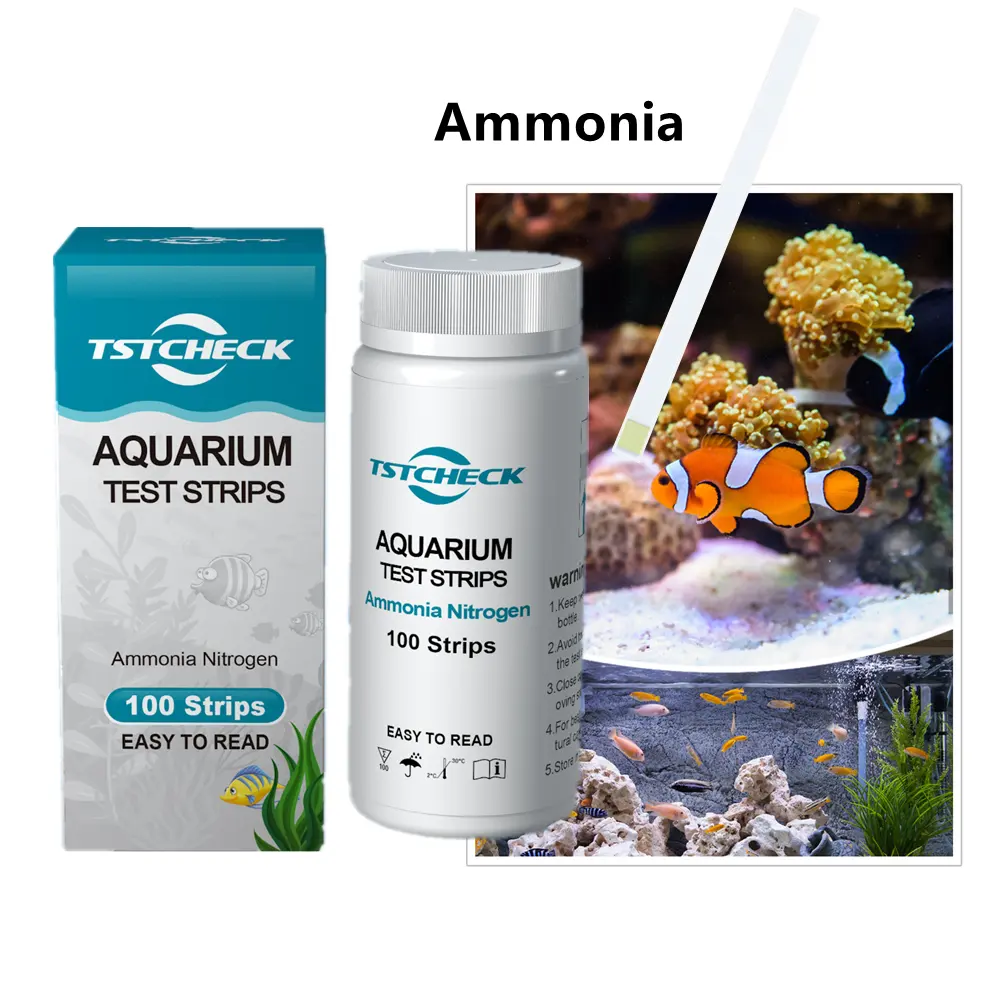 Kit de test d'eau accessoires d'aquarium betta aquarium bandelettes de test d'ammoniac pour eau douce