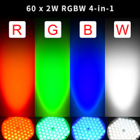 Système d'éclairage DJ Big Dipper LPC120, lumière de lavage, 60*2W RGBW 4 en 1, lumière LED PAR pleine couleur pour mariage/bar/spectacle