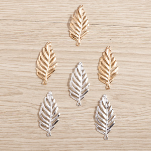 Weny, 20 pièces par paquet : alliage électroplaqué, bijoux en forme de feuille ajourée, élégants et simples, bracelet, collier, pendentif - Product Image 2