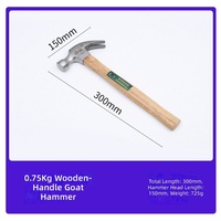 Marteau à griffes octogonal multifonctionnel en acier à haute teneur en carbone avec manche en bois et tête en plastique caoutchouté 280 mm – Vente en gros fabricant