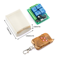 DC12V 4 carte de commande de relais de commutateur sans fil quatre touches télécommande modification de contrôle de lumière LED KR1204 433MHz 315MHz récepteur