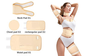 6 pièces réutilisable huile de ricin Pack chaîne réglable sangles élastiques coton biologique huile de ricin Pack chaîne Kit pour taille cou jambe vif - Product Image 3