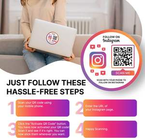 <span class=keywords><strong>Instagram</strong></span> QR קוד מדבקות 2023 באינטרנט מכירה לוהטת תוויות מדבקות עבור יותר אוהדים חסידים - Product Image 3