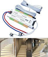 Détecteur de mouvement PIR HELAN pour éclairage d'escalier à 32 marches avec variateur et contrôleur automatique, charge maximale 350W, garantie 2 ans, bande LED