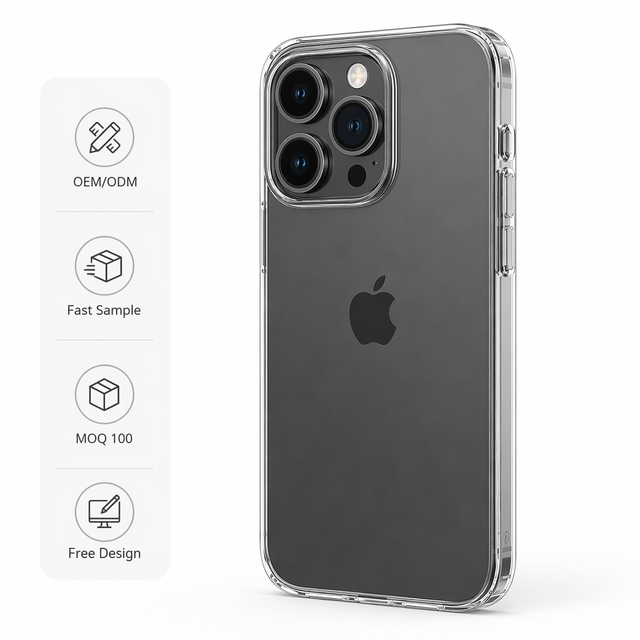 Clear Phone Case for iPhone 14 Pro Shockproof Anti-Yellowing PC TPU Slim Protective Cover