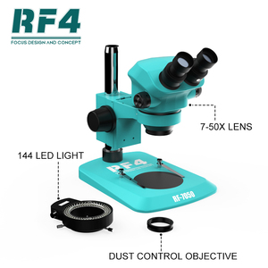 Rf4 RF7050-PO4 स्टीरियो दूरबीन माइक्रोस्कोप 7-50x पो4 पैड इलेक्ट्रॉनिक फोन मरम्मत माइक्रोस्कोप - Product Image 6