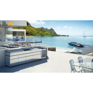 Cuisine d'extérieur modulaire sur mesure Cuisine de barbecue d'extérieur en acier inoxydable <span class=keywords><strong>avec</strong></span> gril d'extérieur <span class=keywords><strong>et</strong></span> réfrigérateur - Product Image 1