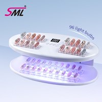 Lampe UV LED double face SML, forme ovale, grand espace, séchage rapide du gel pour ongles à presser, manucure en salon