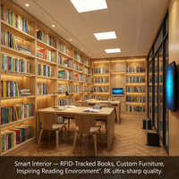 HAUMR Oem 24/7 Barra de Libros Inteligente Integrada sin Personal para Campus, Sala de Lectura Prefabricada para Ciudad, Mini Casas de Libros Urbanas