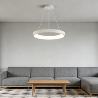 Lustre LED pour salon, design créatif circulaire, style postmoderne, simple, luminaire pour salle à manger, chambre à coucher, luminaires nordiques, taille moyenne