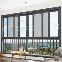 Diseño de Ventana Corredera de Aluminio con Doble Acristalamiento de Última Generación, Precio de Ventanas Correderas de Aluminio en Filipinas, Ventanas Correderas con Mosquitera