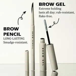 3D lông mày bút chì và Gel keo Kit bán buôn Brow bút chì trang điểm Bộ dụng cụ nhãn hiệu riêng lâu dài Styling lông mày Enhancers Kit