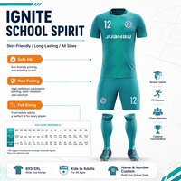 Uniformes de Fútbol Personalizados de Alta Calidad al por Mayor con Mascota Escolar, Servicios de Personalización de Camisetas de Fútbol para Estudiantes y Jóvenes